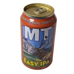Big Sky Brewing Co Missoula MT Easy IPA Empty Beer Can Bottom Opened Elk Art